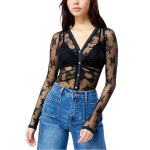 New without tags- Free People Intimately Light Year Bodysuit- Size XS